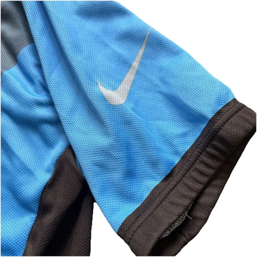 Vtg Y2K Nike Cycling Jersey Large Italy Made Blue Dri-Fit Techwear Gorpcore 2003